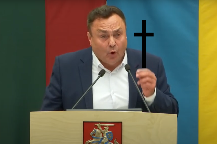 Koliažas // panaudotas Seimo posėdžio įrašo stop kadras