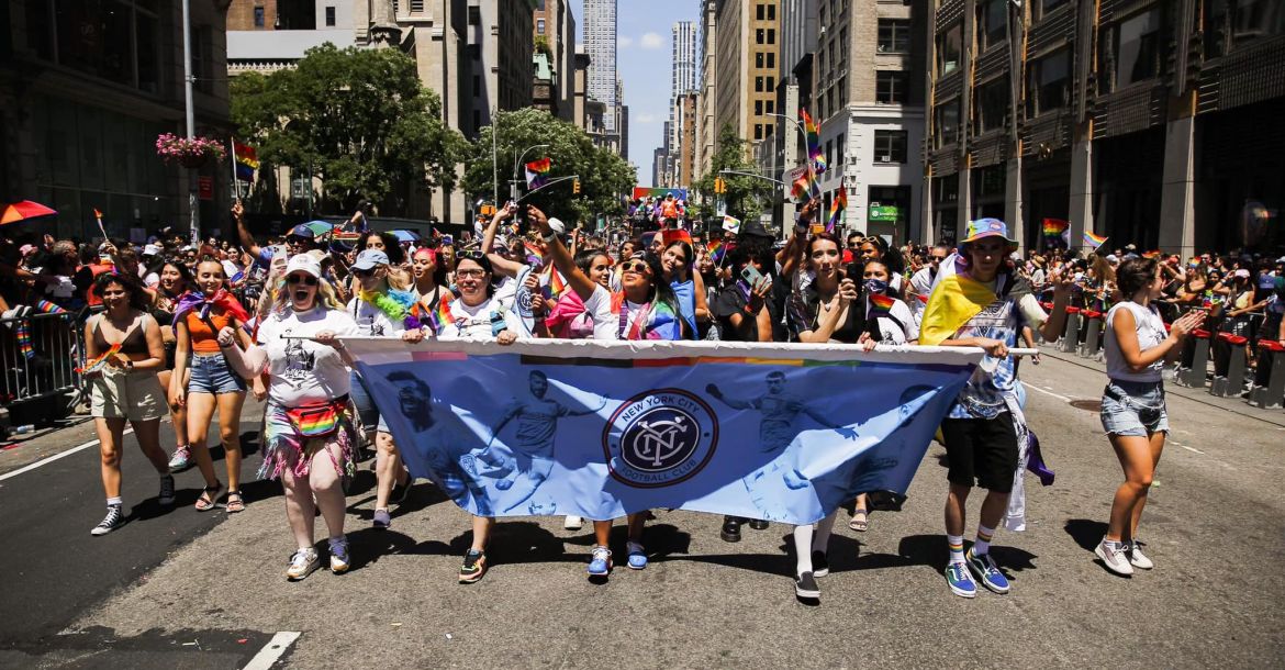 NYC Pride 2022 // Nuotr. iš New York City Football Club facebook paskyros